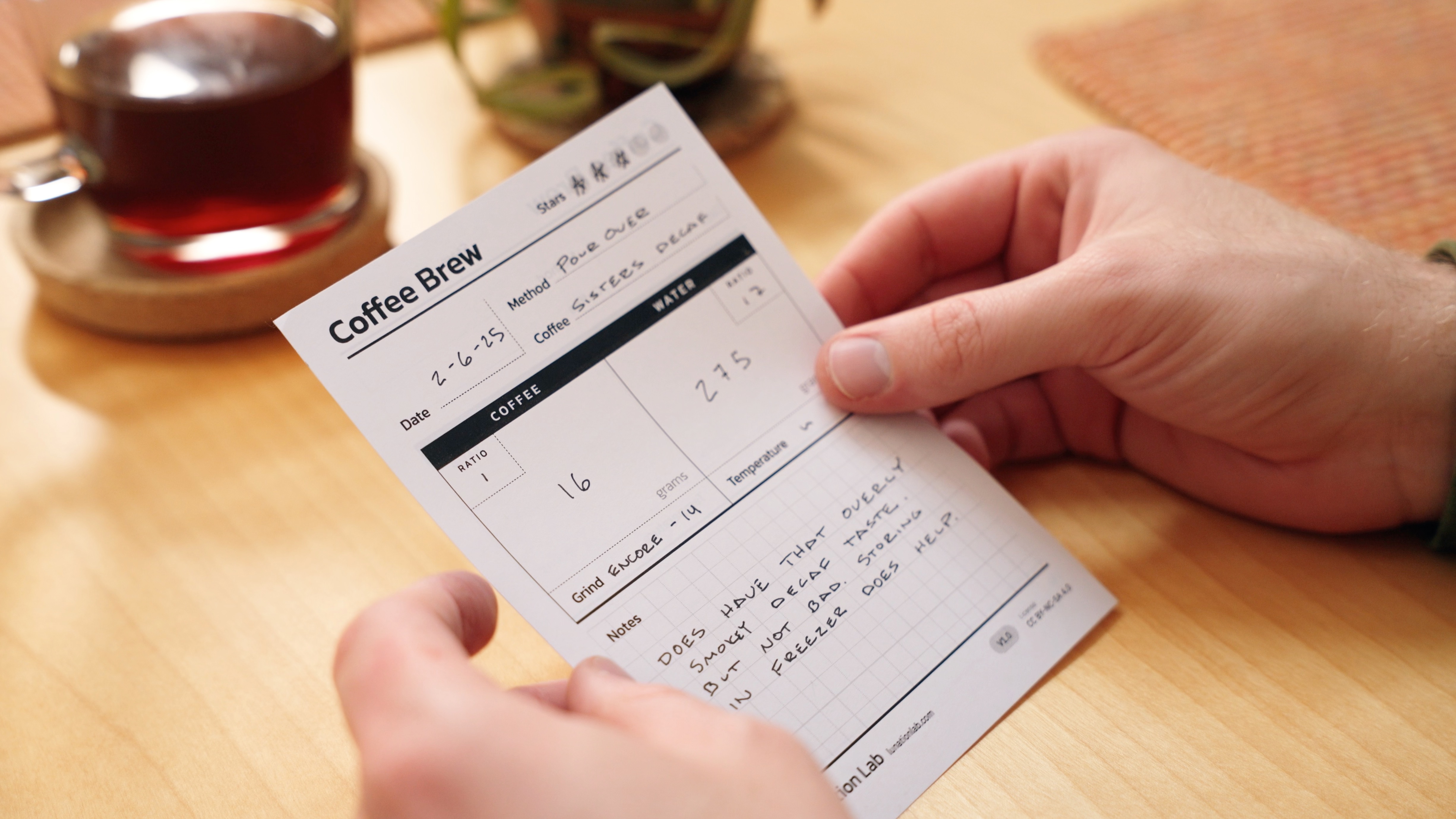 Printable Coffee  Form - Download thumbnail