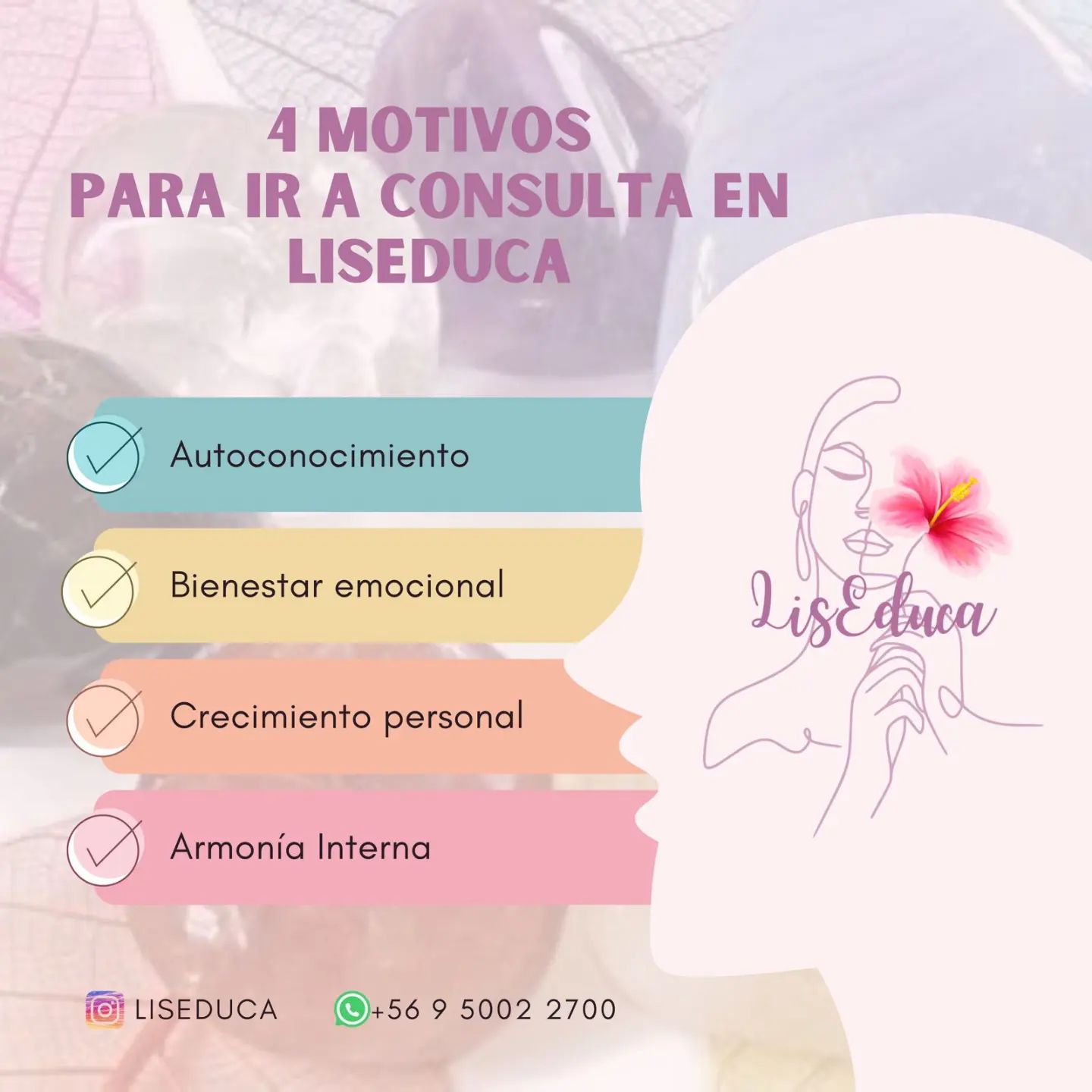🪷¡Descubre el poder de la transformación con Liseduca!✨🍃 

Aquí tienes cuatro motivos para elegirnos:

1️⃣Autoconocimien
