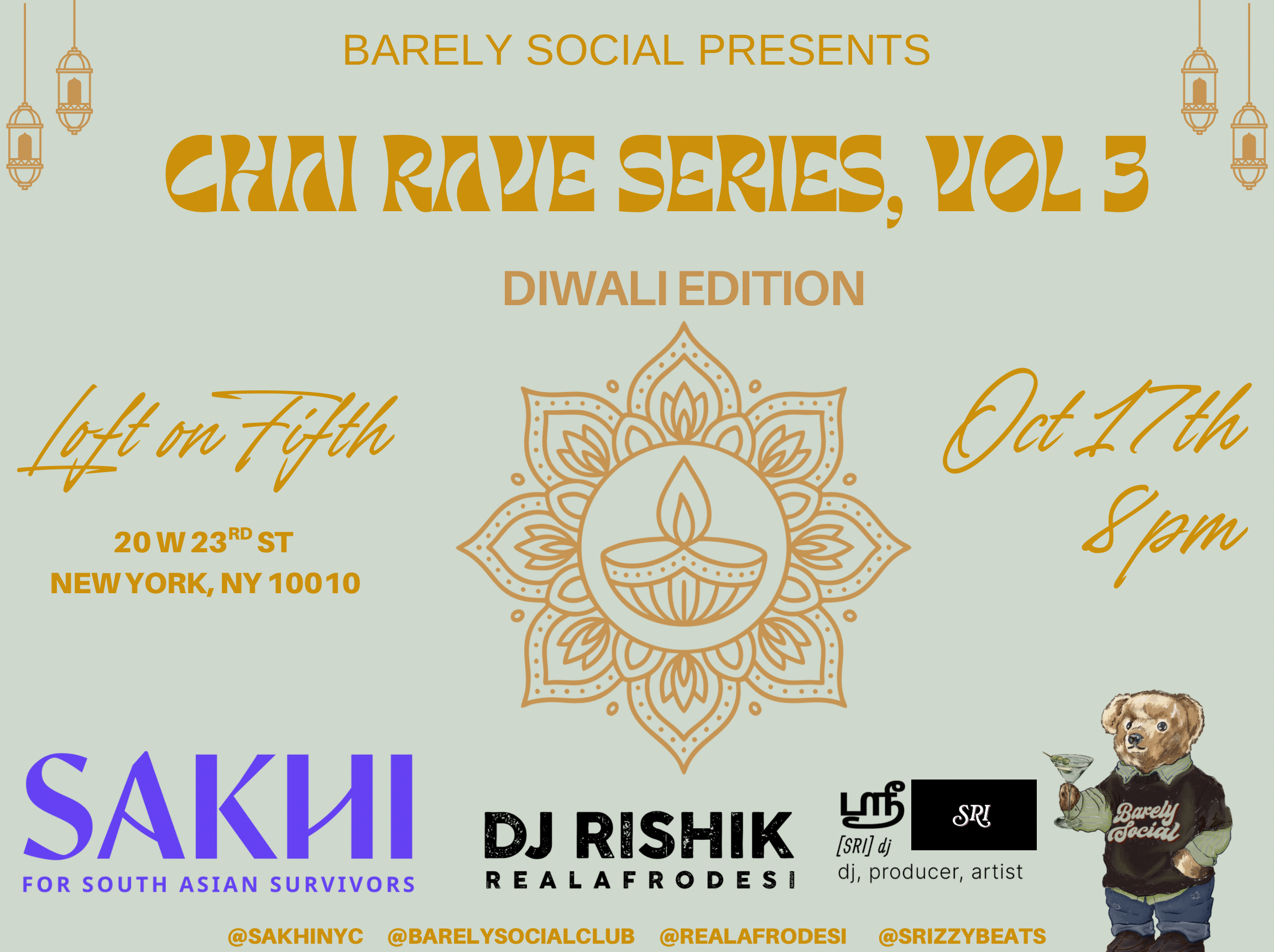 Chai Rave Vol.3 - Diwali Edition  | Oct 17th | Loft on 5th | Handstamp thumbnail