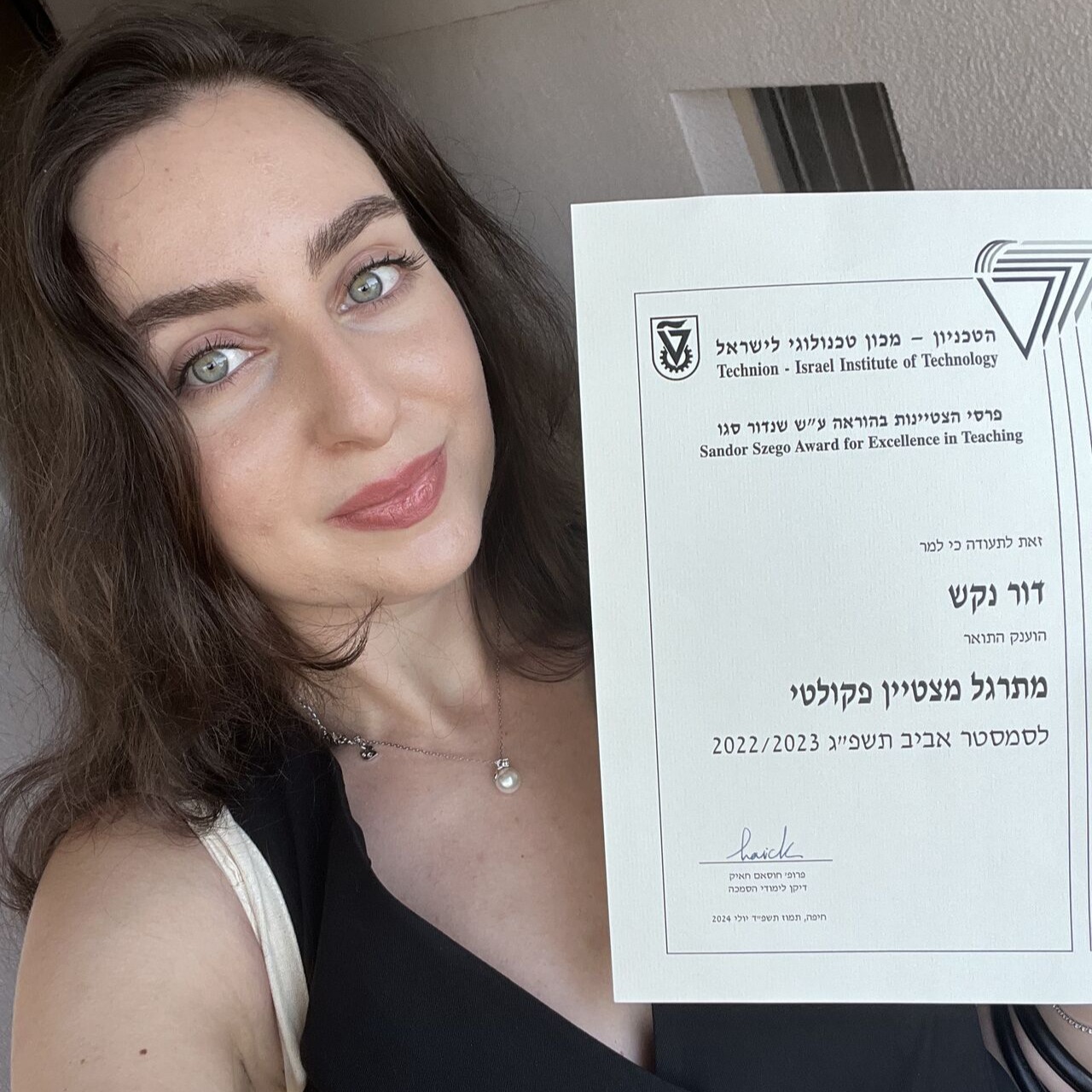 Honored and proud to receive the Excellence in Teaching Award today… | Dor Netzer thumbnail