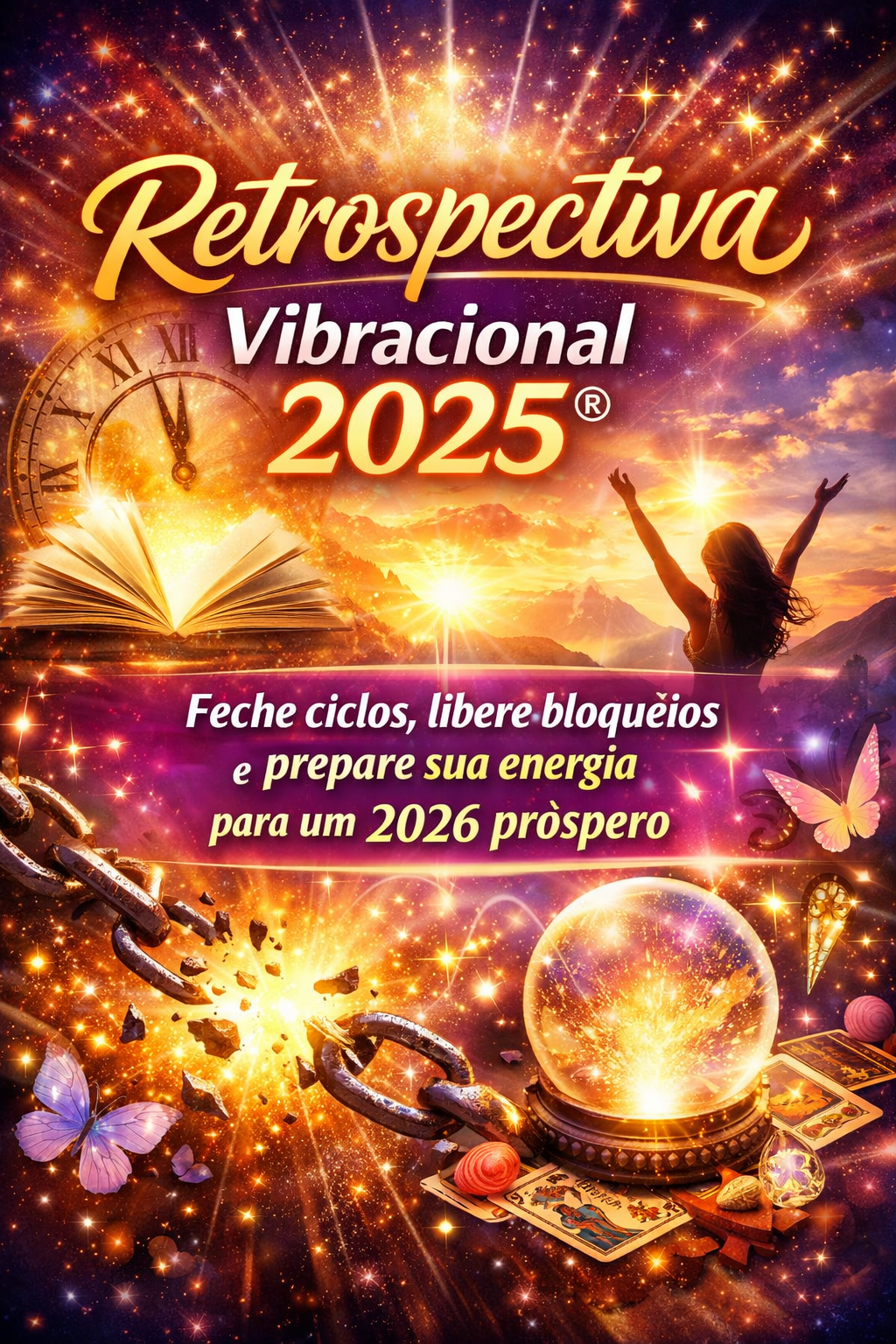 Retrospectiva Vibracional 2025® .       Feche ciclos, libere bloqueios e prepare sua energia para um 2026 próspero  thumbnail