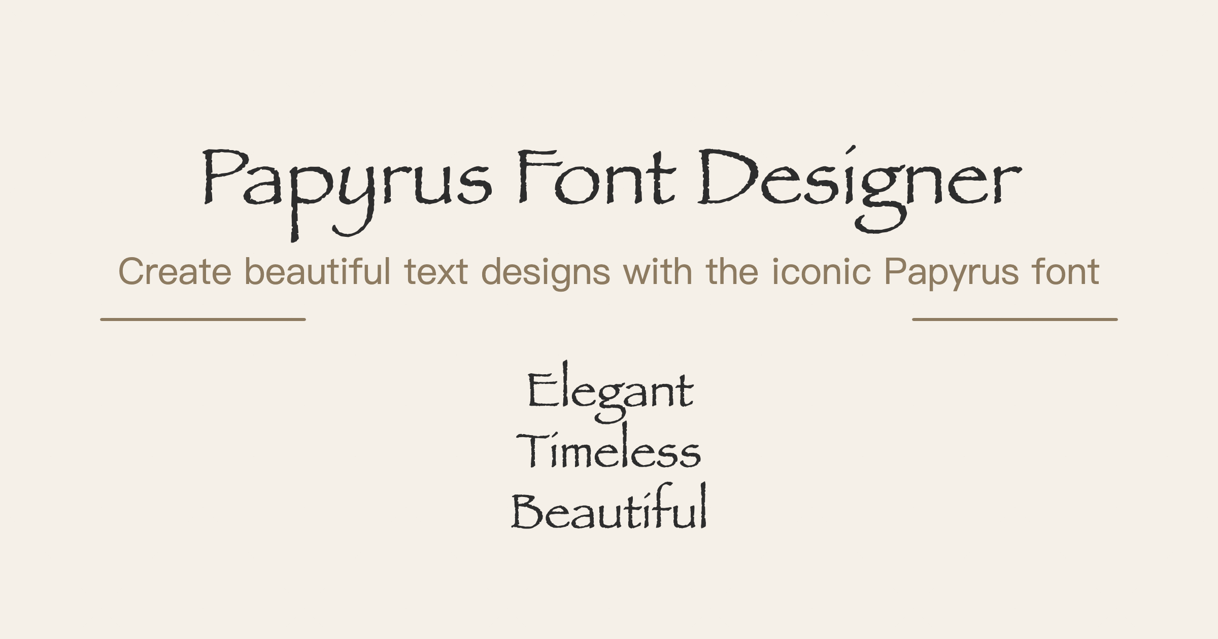 Papyrus Font Designer - Create Beautiful Text Designs thumbnail