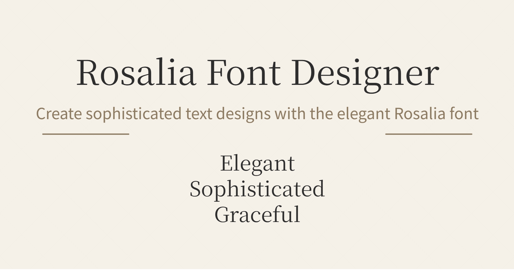 Rosalia Font Designer - Create Beautiful Text Designs thumbnail