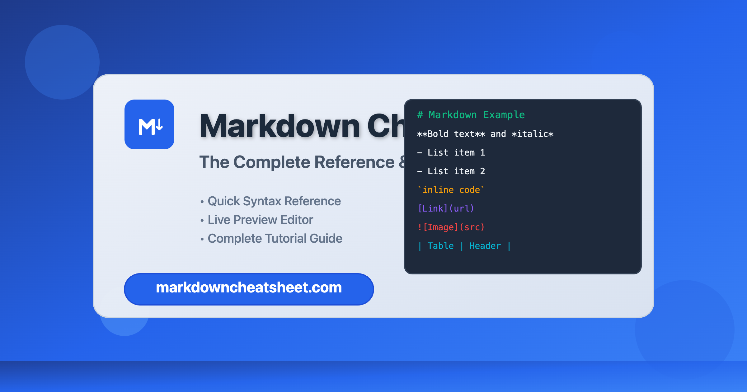 Markdown Cheat Sheet - The Complete Markdown Reference thumbnail