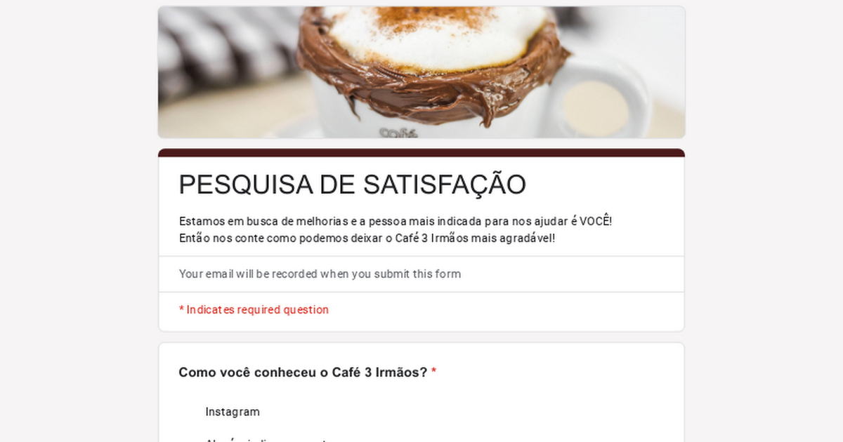PESQUISA DE SATISFAÇÃO thumbnail