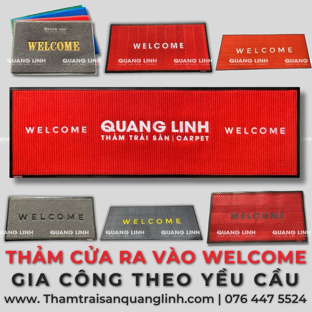 Thảm Welcome cửa ra vào | Mẫu đẹp – bền – in logo theo yêu cầu thumbnail