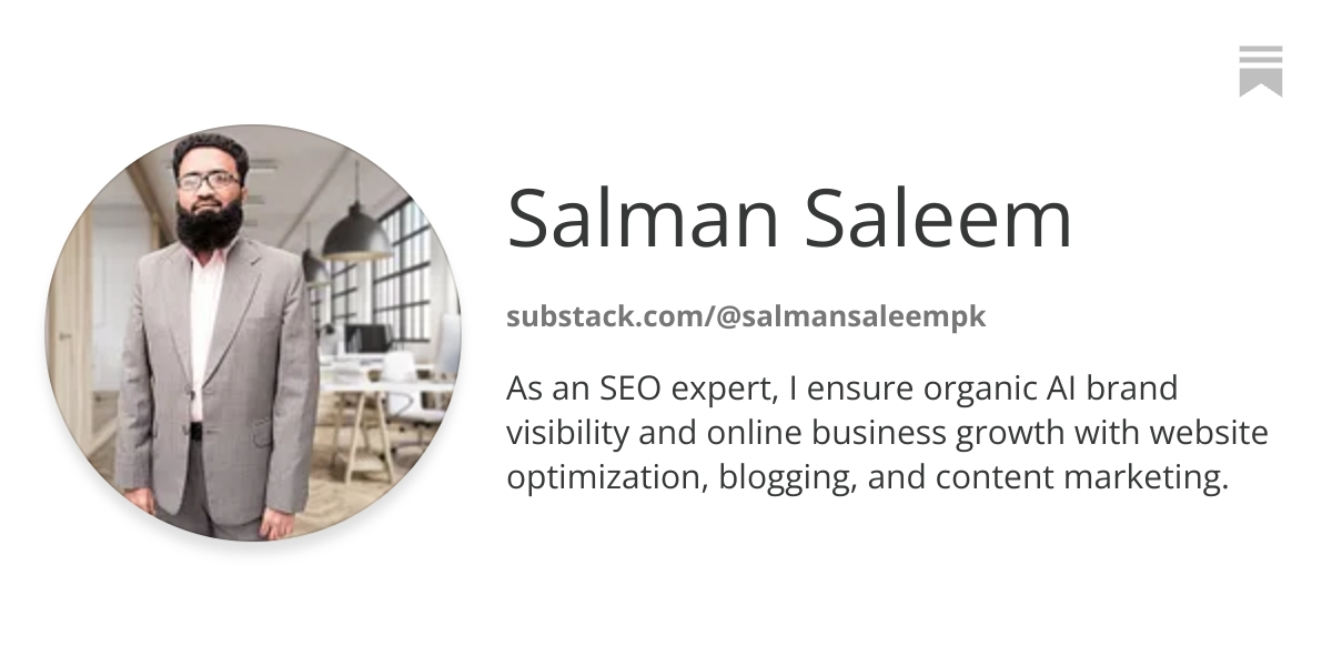 Me on Substack thumbnail