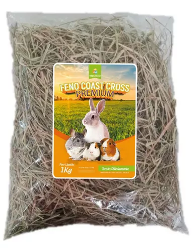 Feno Para Coelho, Para Hamster, Para Porquinho Da Índia 1kg thumbnail