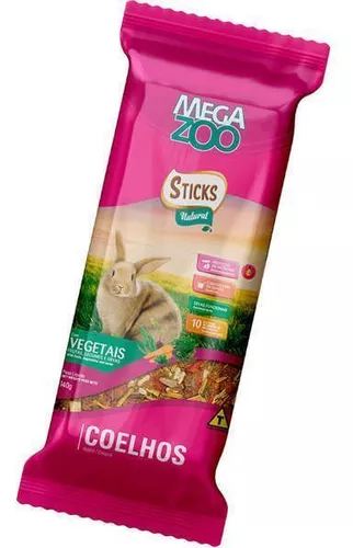 Sticks Natural com vegetais, frutas, legumes e ervas para Coelhos - MegaZoo thumbnail