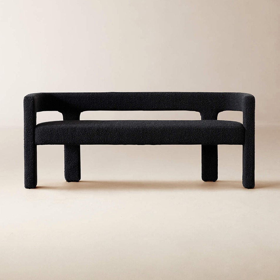 Black Boucle Bench  thumbnail