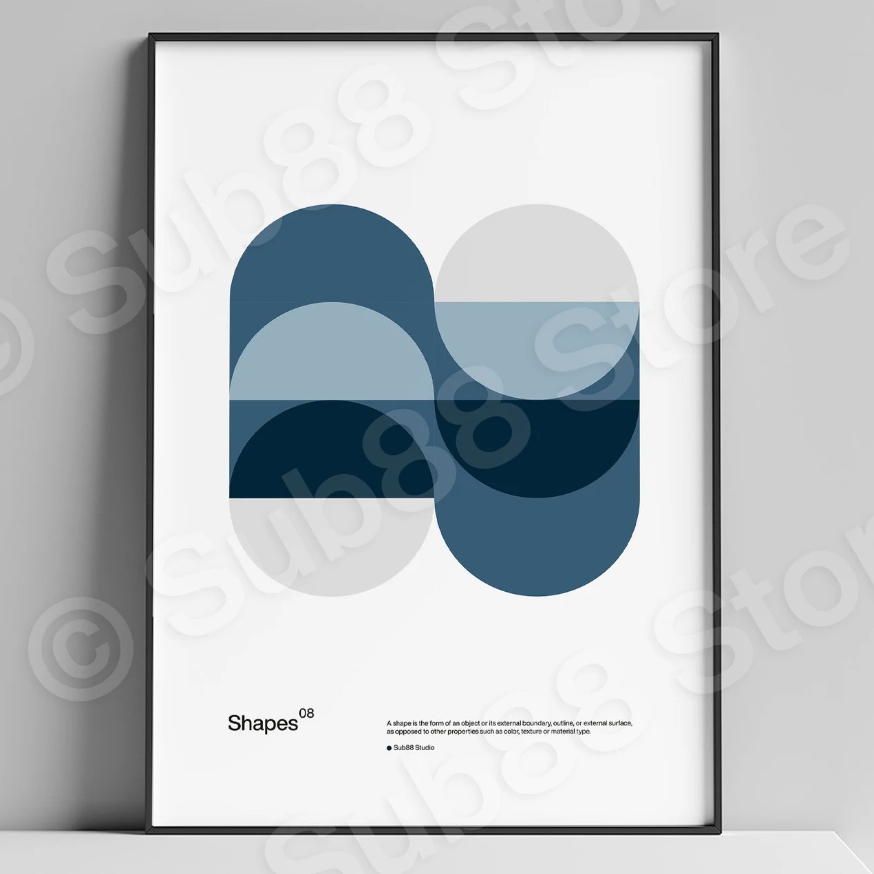 Modern Minimalist Graphic Design Poster with Bauhaus Shapes 08 thumbnail