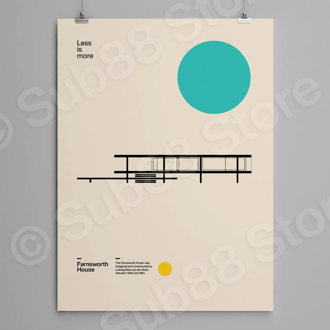 Poster Farnsworth House, Ludwig Mies van der Rohe thumbnail