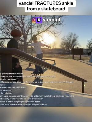 yanclel sadly BREAKS his ankle at the skatepark because of a BAFFOON @hideyourface00 #skating #fyp #skate #parati #life 