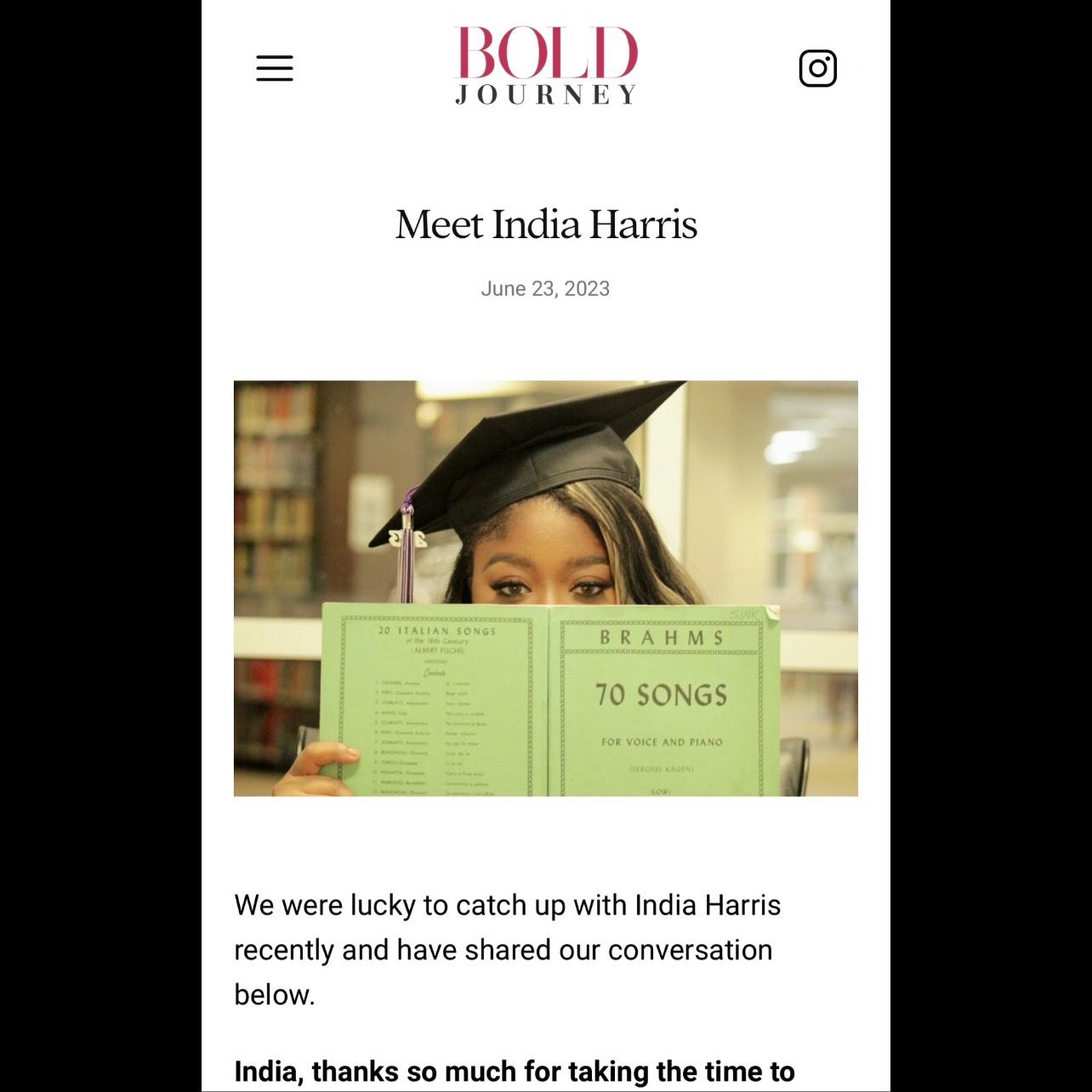 Bold Journey: Meet India Harris thumbnail