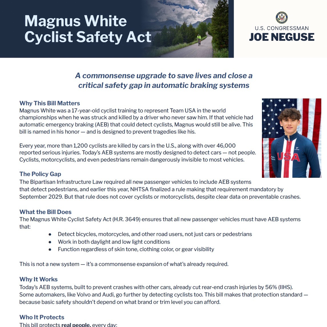 Letter Writing Tool - Tell Your Congressperson to Support The Magnus White Safety Act H.R.3649 thumbnail