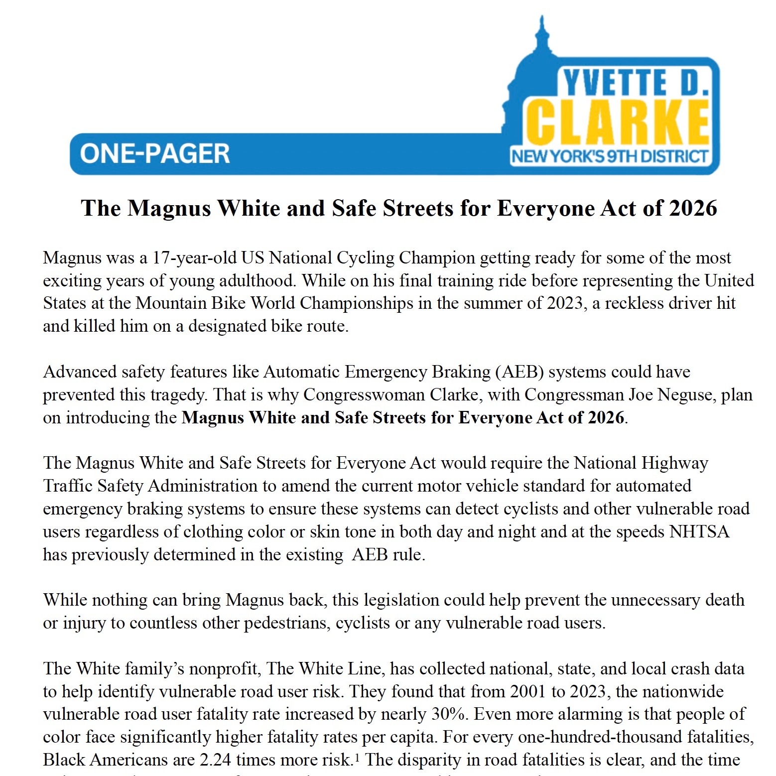 Letter Writing Tool - Tell Your Rep to Support The Magnus White and Safe Streets For Everyone Act of 2026 thumbnail