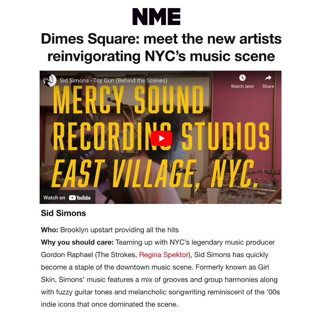 SID SIMONS X NME thumbnail