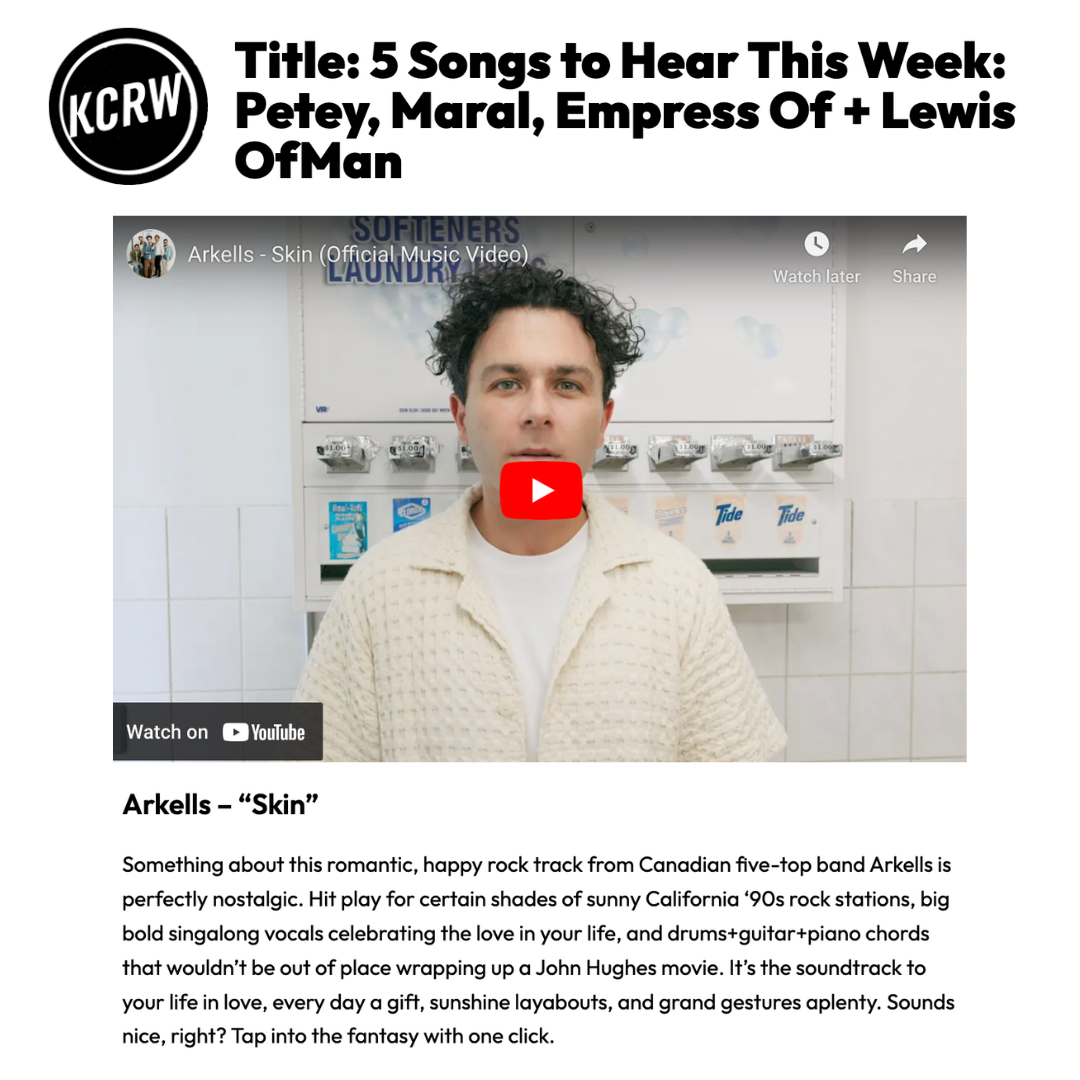 ARKELLS X KCRW thumbnail