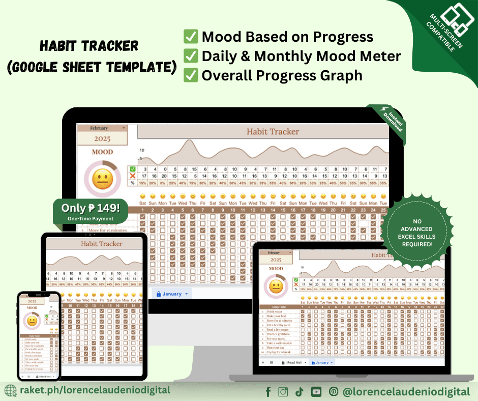 Habit Tracker (Google Sheet Template) thumbnail