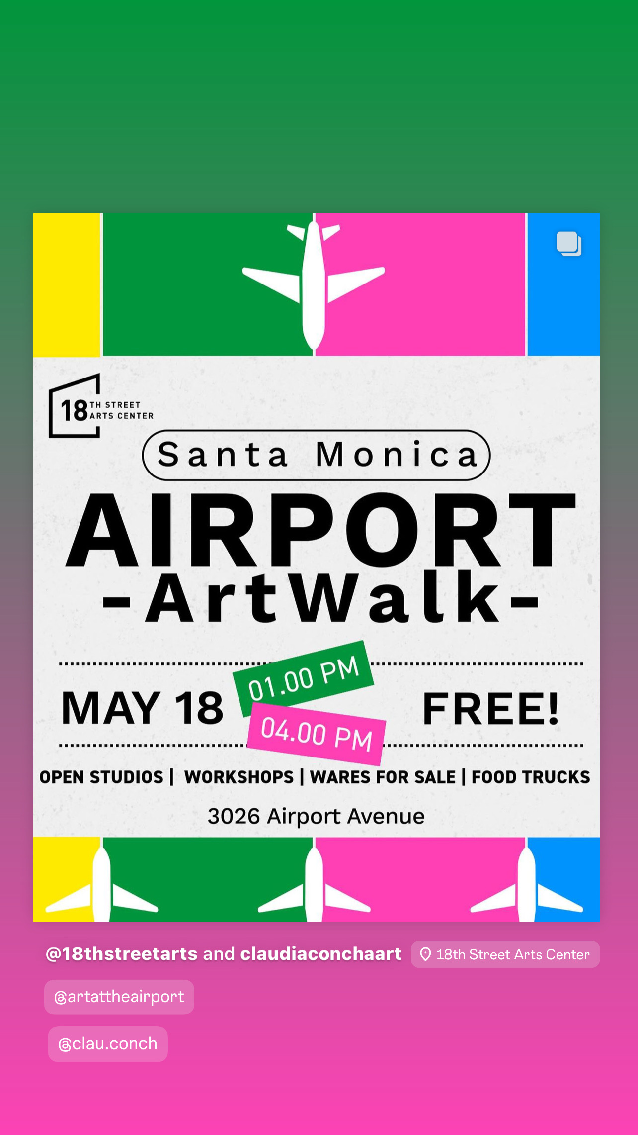 Santa Monica AIRPORT ArtWalk & Open Studios May 18th 1-4pm thumbnail