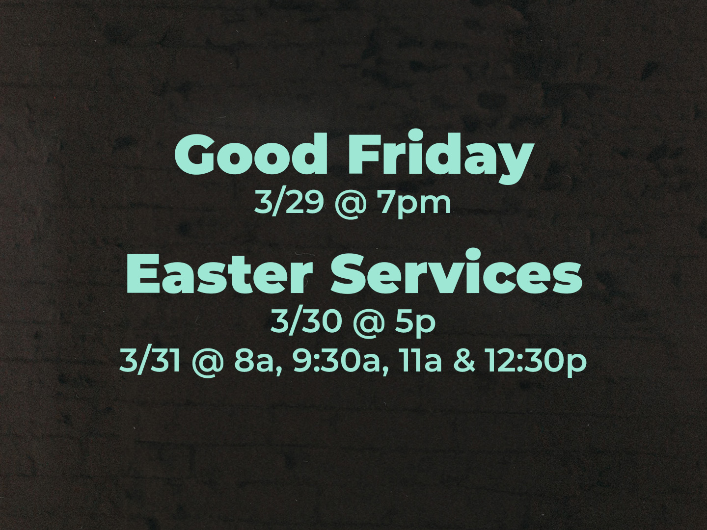EASTER SERVICE TIMES thumbnail