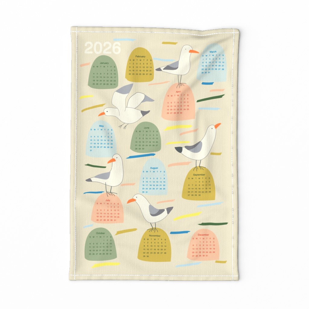 Shop 2026 Seagull Calendar Tea Towel thumbnail