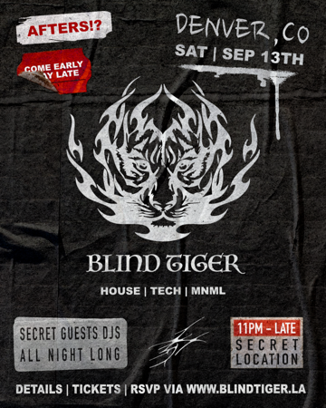 9.13 DENVER - BLIND TIGER AFTERS thumbnail