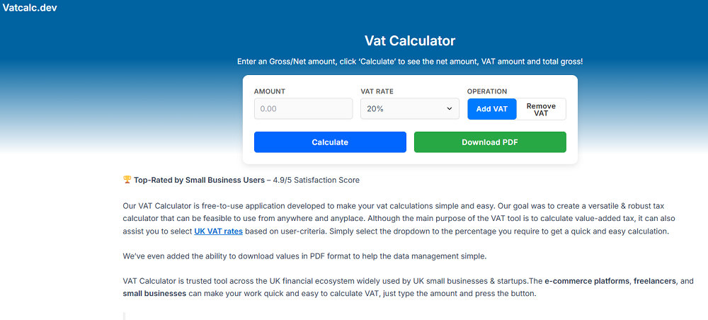 『Vatcalc.dev』 thumbnail