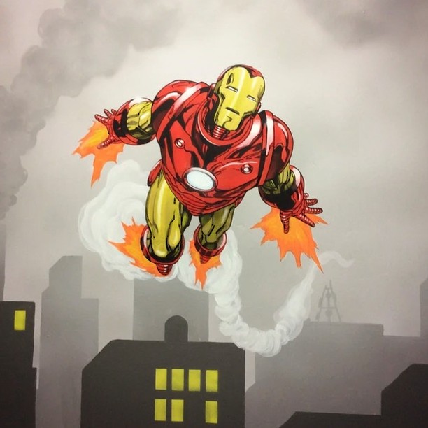 “I love you 3,000.” - Iron Man
Children's room mural painting installation.

#childrensmurals #comicbookmural #ironmanmu