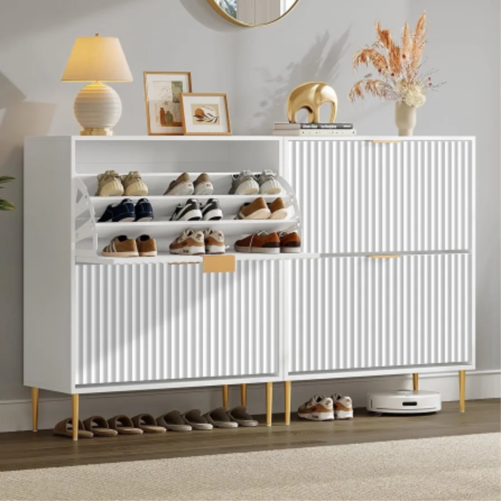 Fluted Shoe Cabinet Storage thumbnail