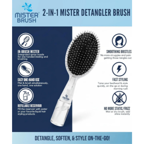 Mister Brush 2-in-1 Hairbrush Mister  thumbnail