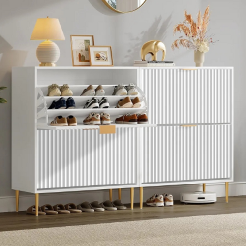 Fluted Shoe Cabinet Storage thumbnail
