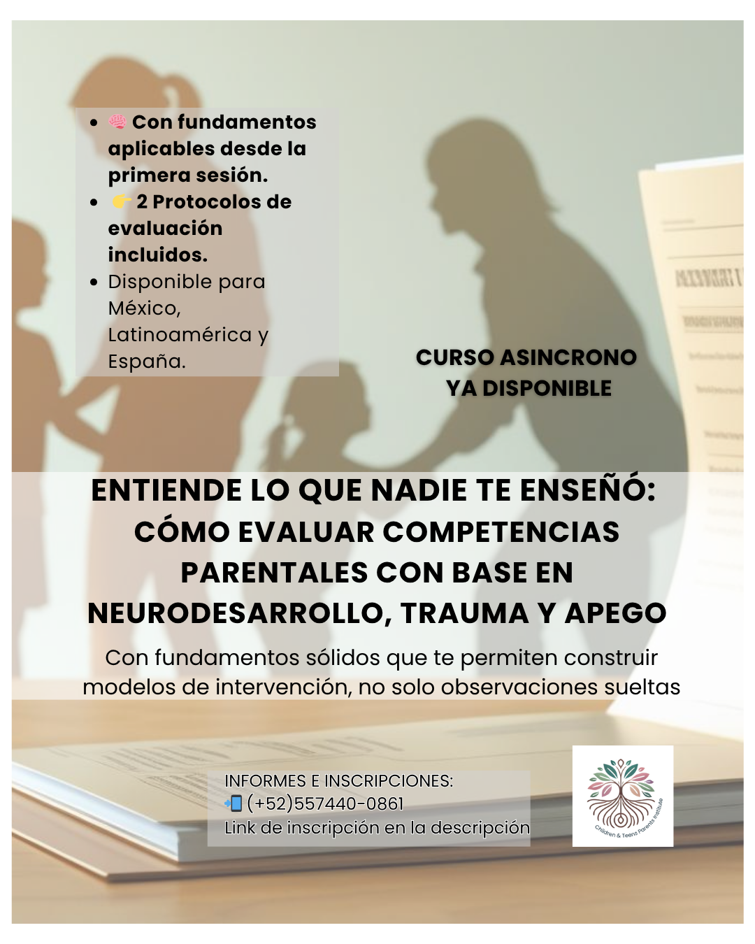 CURSO INTENSIVO PARTE 1 "EVALUACION DE COMPETENCIAS PARENTALES PARA EL FORTALECIMIENTO FAMILIAR, ADOPCION Y/O ACOGIMIENTO" - PARENTS INSTITUTE | Hotmart thumbnail