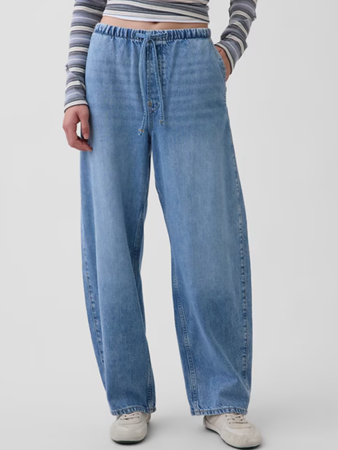 High Rise UltraSoft Easy Barrel Jeans | Gap thumbnail