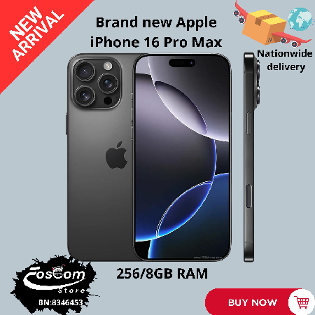 Apple iPhone 16 Pro Max: Storage: 256/8GB| Network : 5G| Battery: 4685mAh| OS: iOS 18™ upgradable up to iOS 18.5™| Price:₦2,000,000 thumbnail