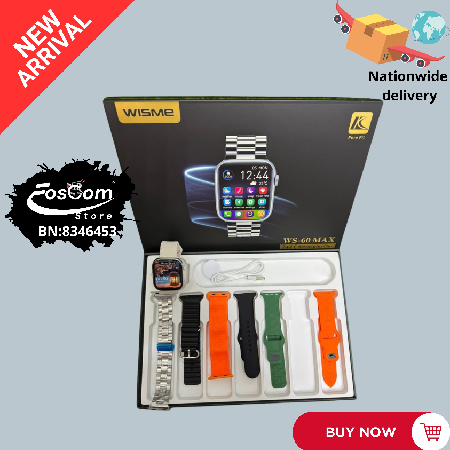 WS-60 MAX: 7 Straps with unique combination| original native head design| receiving Phone calls, notifications view and sports mode| Price:₦30,000 thumbnail
