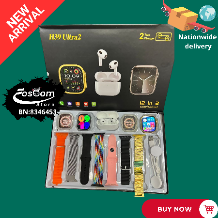 H39  Ultra 2: Dual Heads| 7straps plus airpod| professional waterproof| phone calls, notifications, sports mode| Price:₦36,000 thumbnail