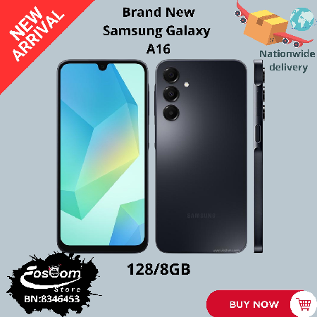 Brand New Samsung Galaxy A16 128/8GB RAM| 5000mAh| Android 14 upgradable up to Android 20| Price:₦230,000 thumbnail