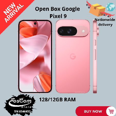 Google Pixel 9: Status: Open Box| Network: 5G |Storage: 128/12GB| Battery:4700mAh| Price:₦900,000 thumbnail