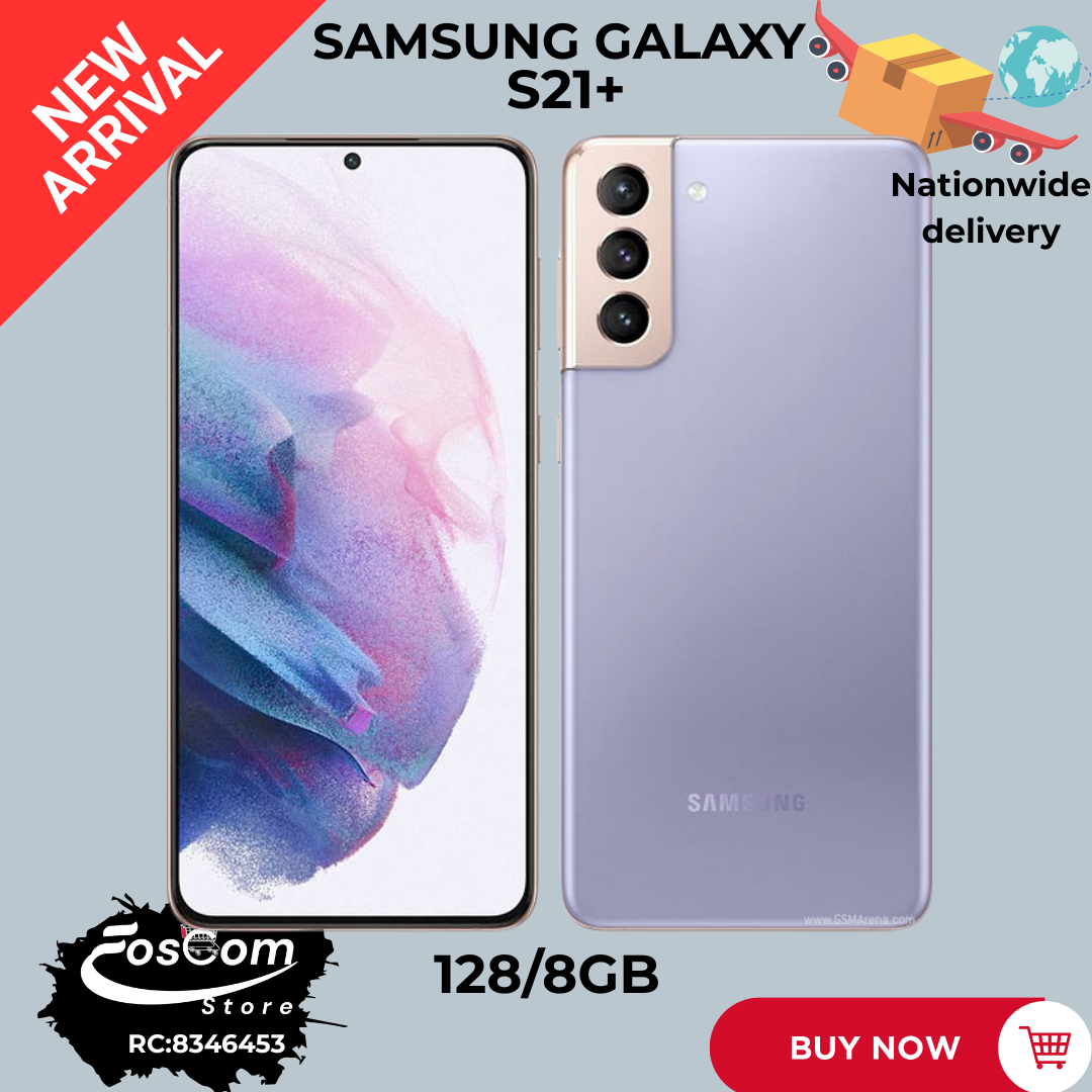 SAMSUNG GALAXY S21+: Direct UK| NETWORK: 5G STORAGE: 128/8GB BATTERY: 4800mAh OS: Android 11, up to 4 major Android upgrades, One UI 6.1 CAMERA: Triple lens (12,64,12MP)| Price:₦320,000 thumbnail