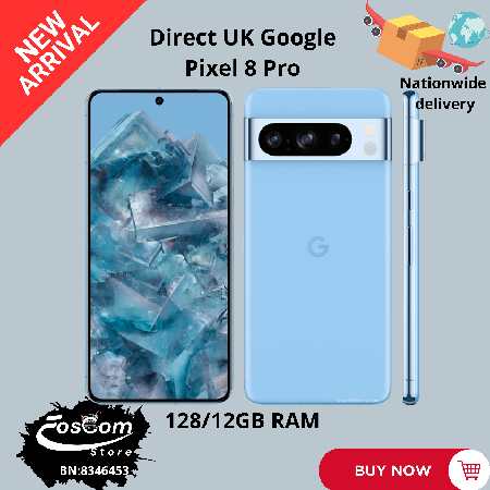 Google Pixel 8 Pro: Status: Open Box| Network: 5G| Storage: 128/12GB |Battery: 5050mAh| Price:₦650,000 thumbnail