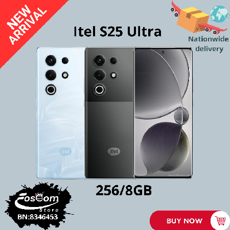 Brand New Itel S25 Ultra 256/8GB RAM| Android 14 upgradable up to Android 16| 5000mAh| Dual camera lens| Price:₦265,000 thumbnail