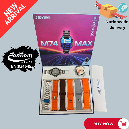 JSYES M74 MAX: 6 Straps plus free gift wristwatch| receiving Phone calls, notifications view and sports mode| Price:₦30,000 thumbnail