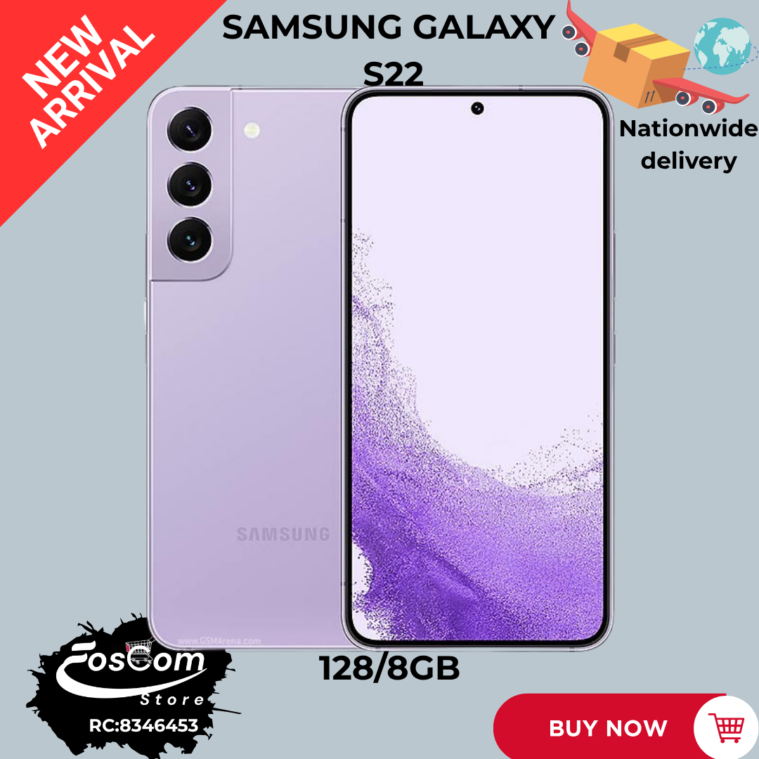SAMSUNG GALAXY S22: STATUS: Brand new  NETWORK: 5G STORAGE: 128/8GB BATTERY: 3700mAh OS: Android 12™ upgradeable up to Android 16™ CAMERA: Triple lens (50,10,12MP)| Price:₦300,000 thumbnail