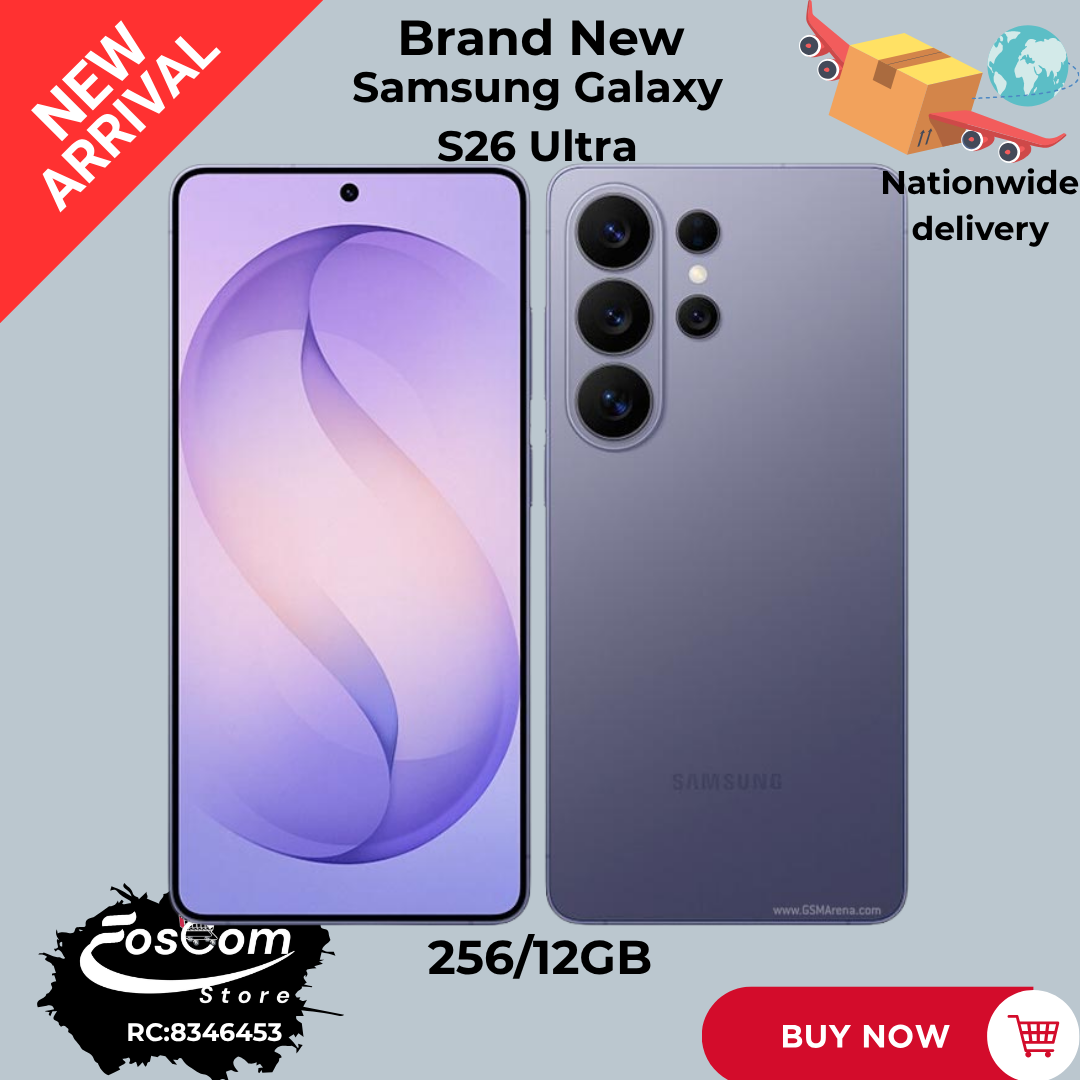 SAMSUNG GALAXY S26 Ultra: Status: Brand new  Network: 5G Storage: 256/12GB Battery: 5009mAh Camera: Quad lens (200MP, 10MP, 50MP, 50MP)| Price:₦2,200,000 thumbnail