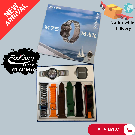 M75 MAX: 6 Straps with excellent colours| original native head design| Phone calls, notifications and sports mode| free gift| Price:₦30,000 thumbnail