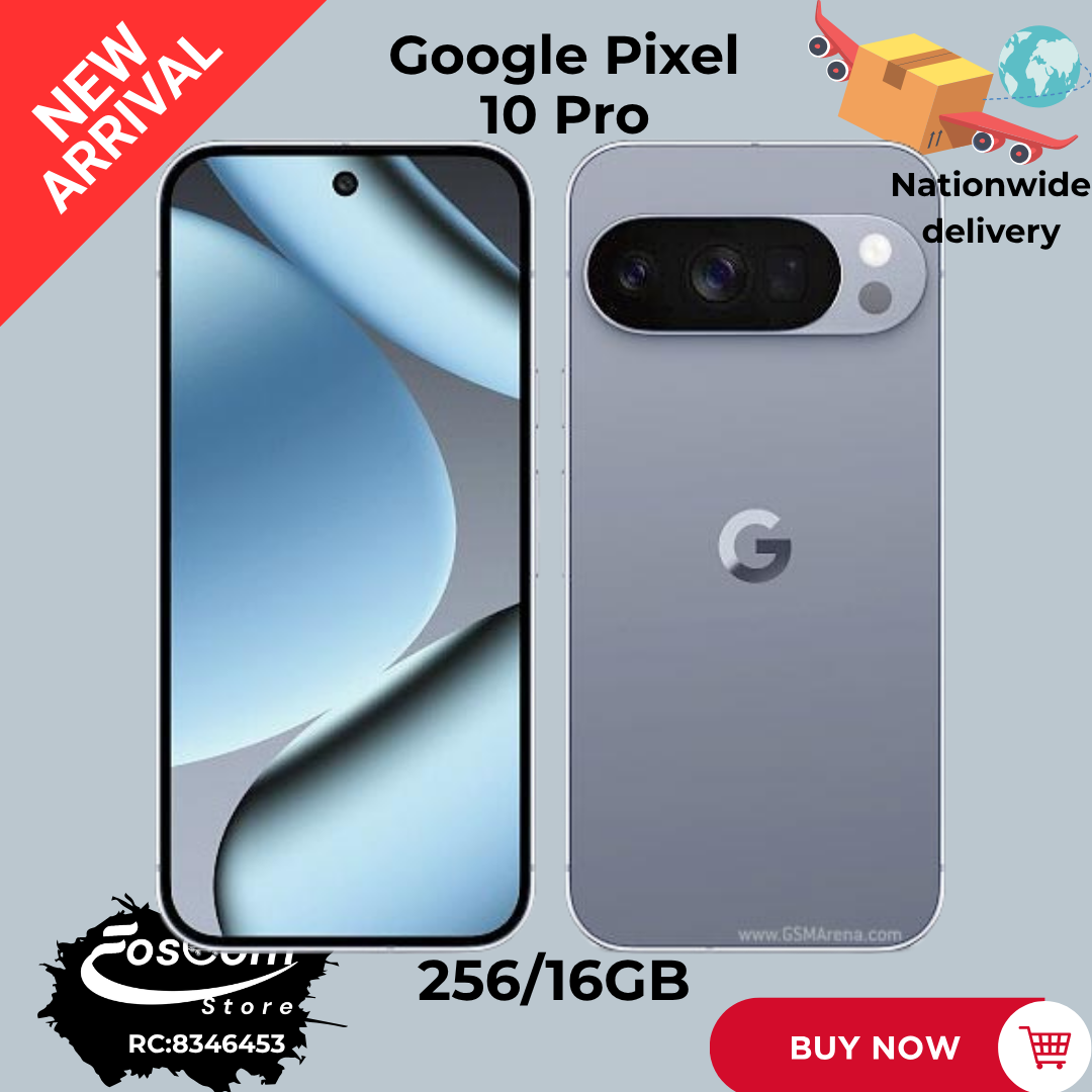 Google Pixel 10 Pro: Status: Direct UK  Network: 5G SIM: E sim only  Storage: 256/16GB Battery: 4870mAh OS: Android 16™ upgradeable up to Android 23™ Camera: Triple lens (50,48,48MP)| Price:₦1,100,000 thumbnail