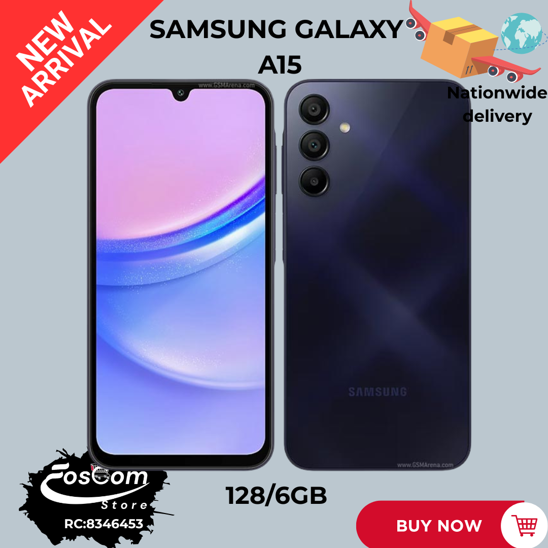 Brand New Samsung Galaxy A15: 128/6GB| Android 14™ upgradable up to Android 18™| Price:₦260,000| 5000mAh Battery| 25W charging power| Price:₦230,000 thumbnail