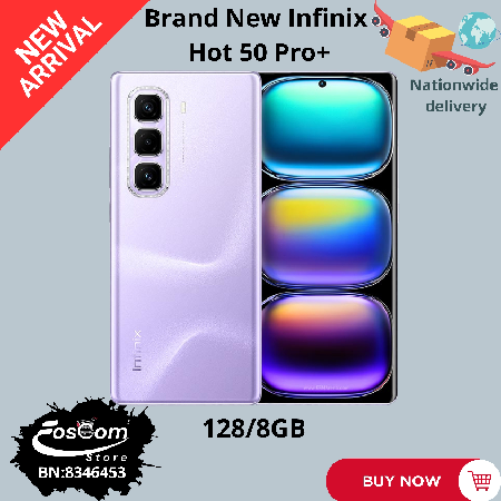 Brand New Infinix Hot 50 Pro+ 128/8GB| Android 14™ upgradable up to Android 15| 5000mAh| Triple camera lens| Price: ₦270,000 thumbnail