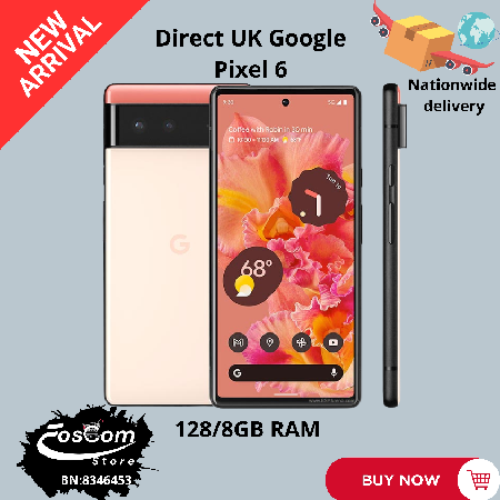 Google Pixel 6: Storage: 128/8GB| Network: 5G| Battery: 4614mAh| OS: Android 15™ upgradable up to Android 20™| Price: ₦280,000 thumbnail
